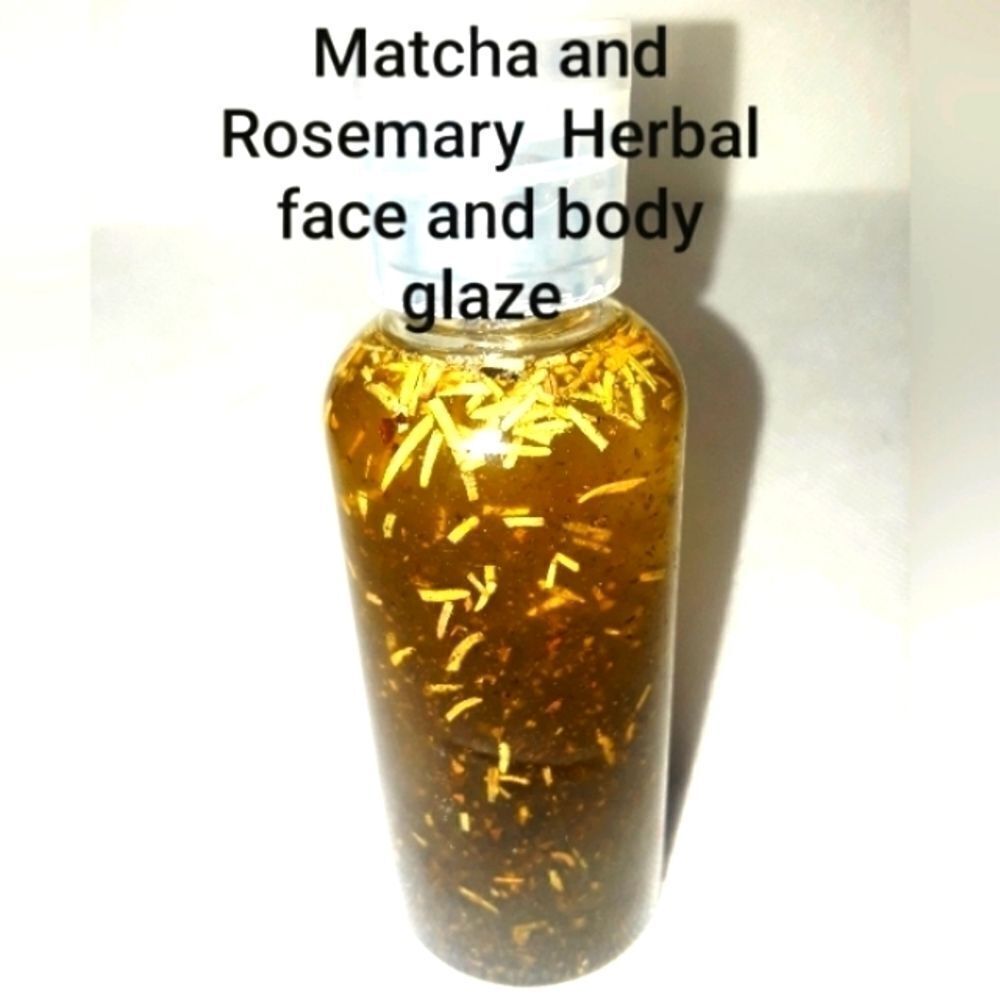 Hand CRAFTED organic Matcha & Rosemary face and body glaze